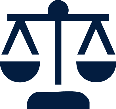 Justice Stage card with scale icon