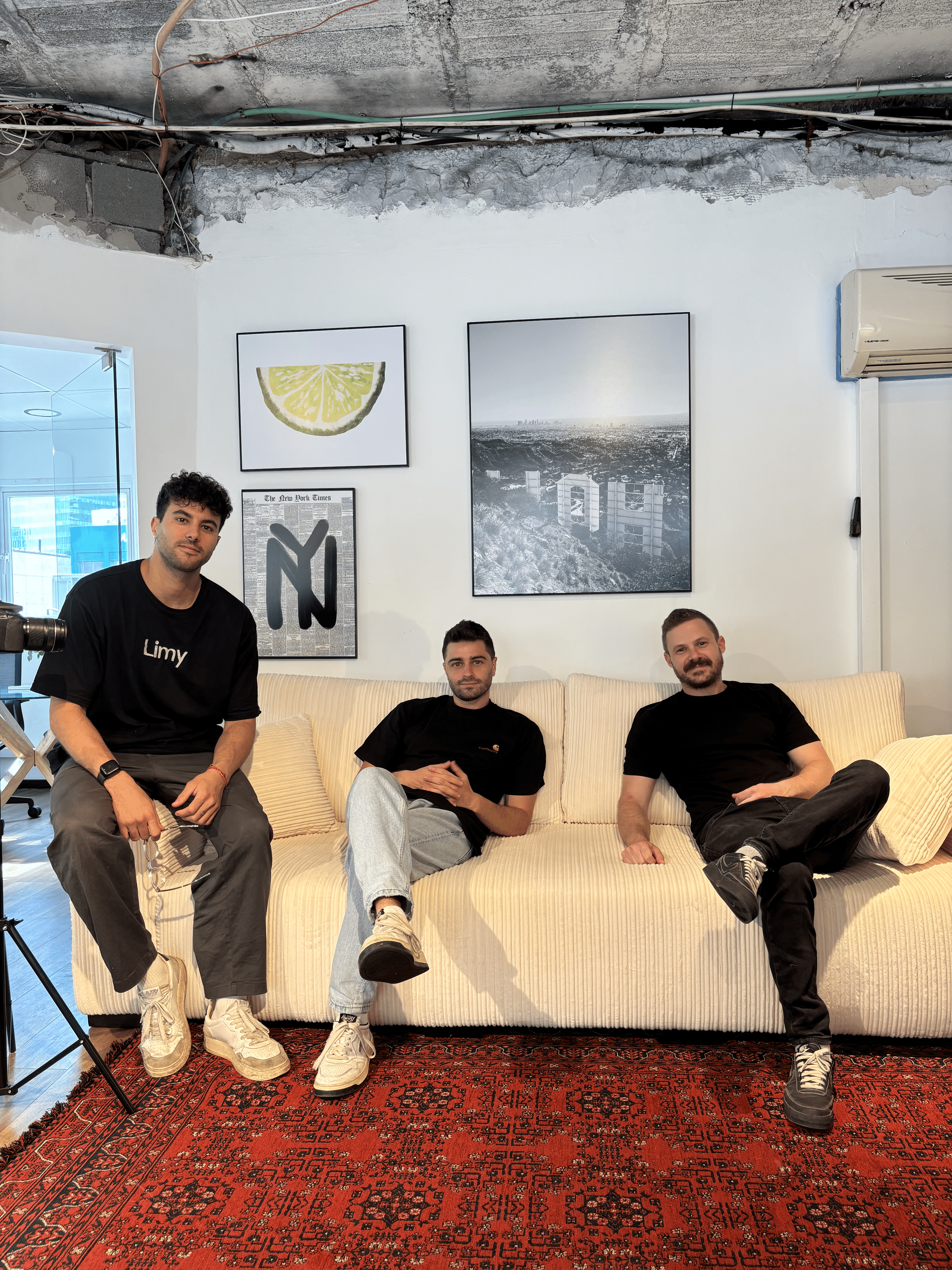Limy founders in TLV office
