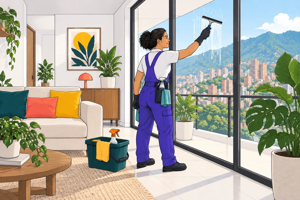 Ilustración de limpieza del hogar