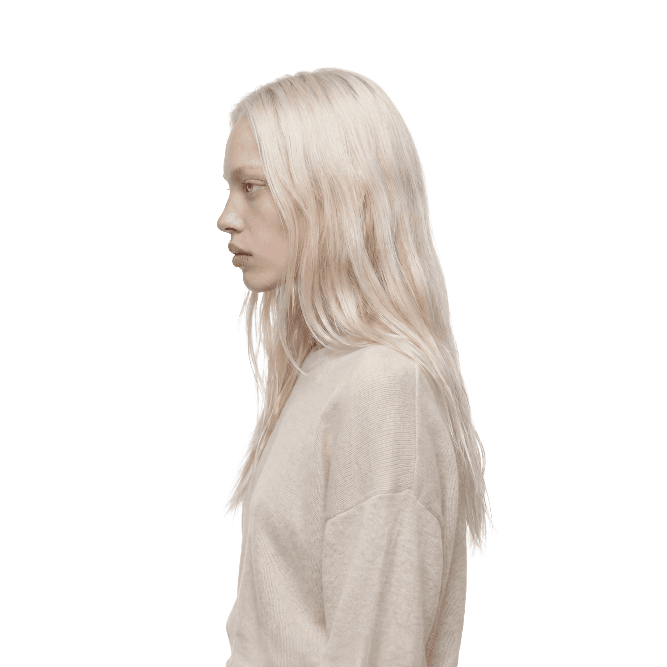 Astrid Voss, AI fashion model, editorial look 2.
