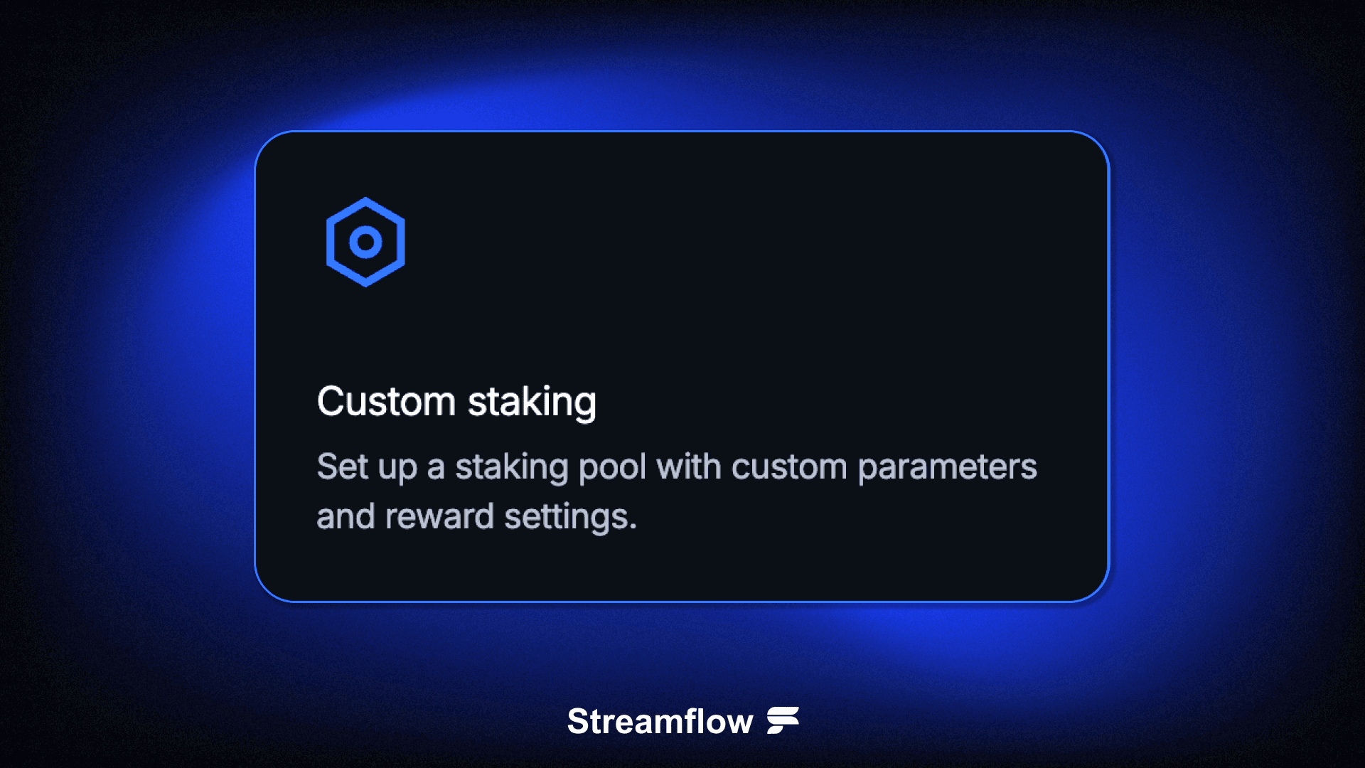 Custom Staking pool for token staking on Solana via Streamflow