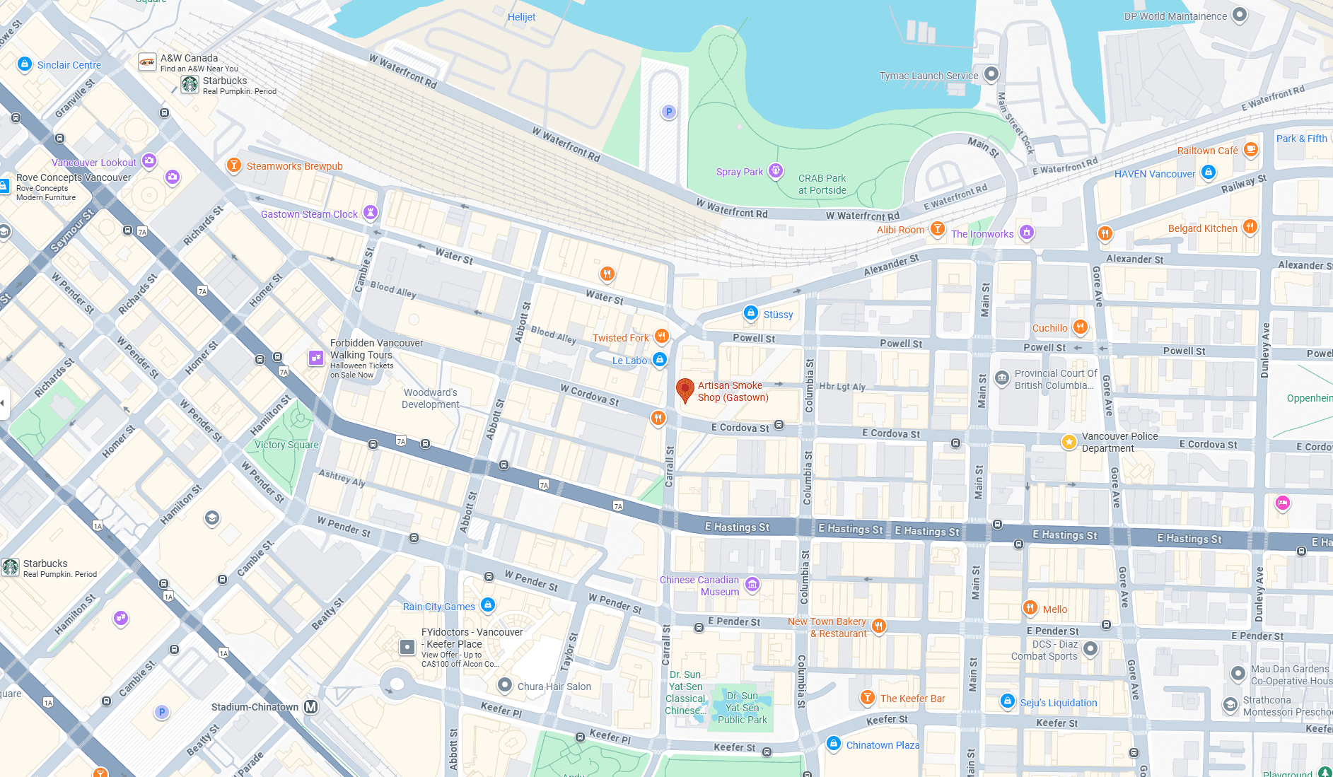 Artisan (Gastown) Map pin
