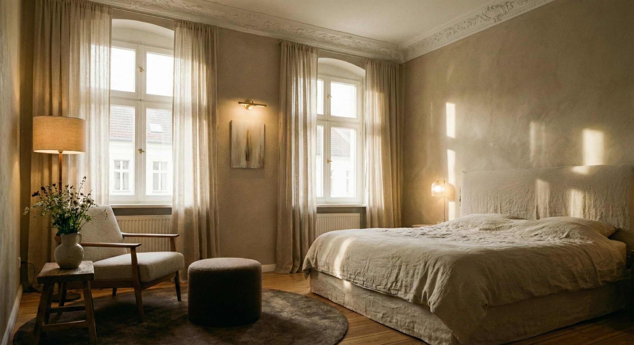 An altbau in Berlin with Plastered walls