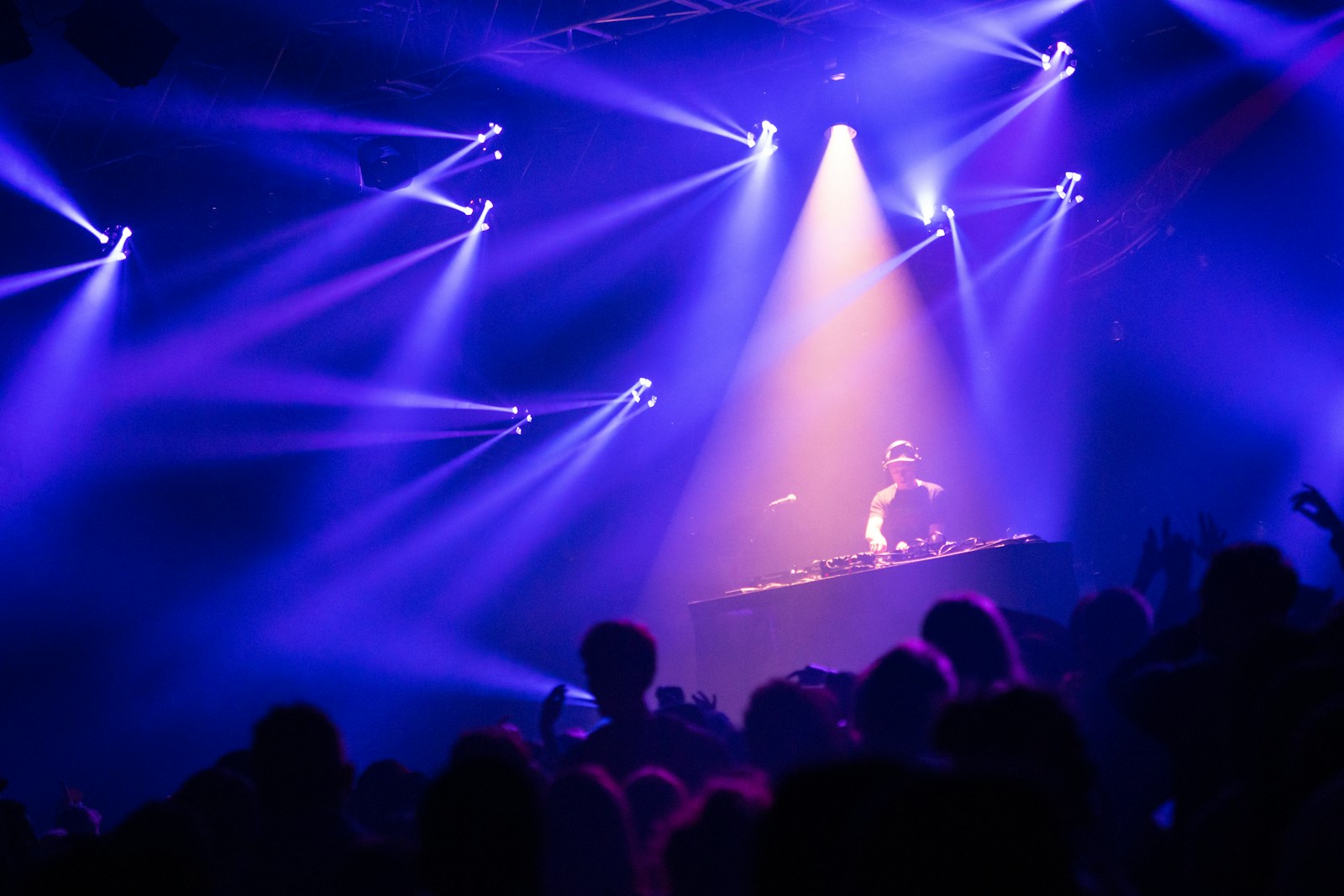 Blue stage light