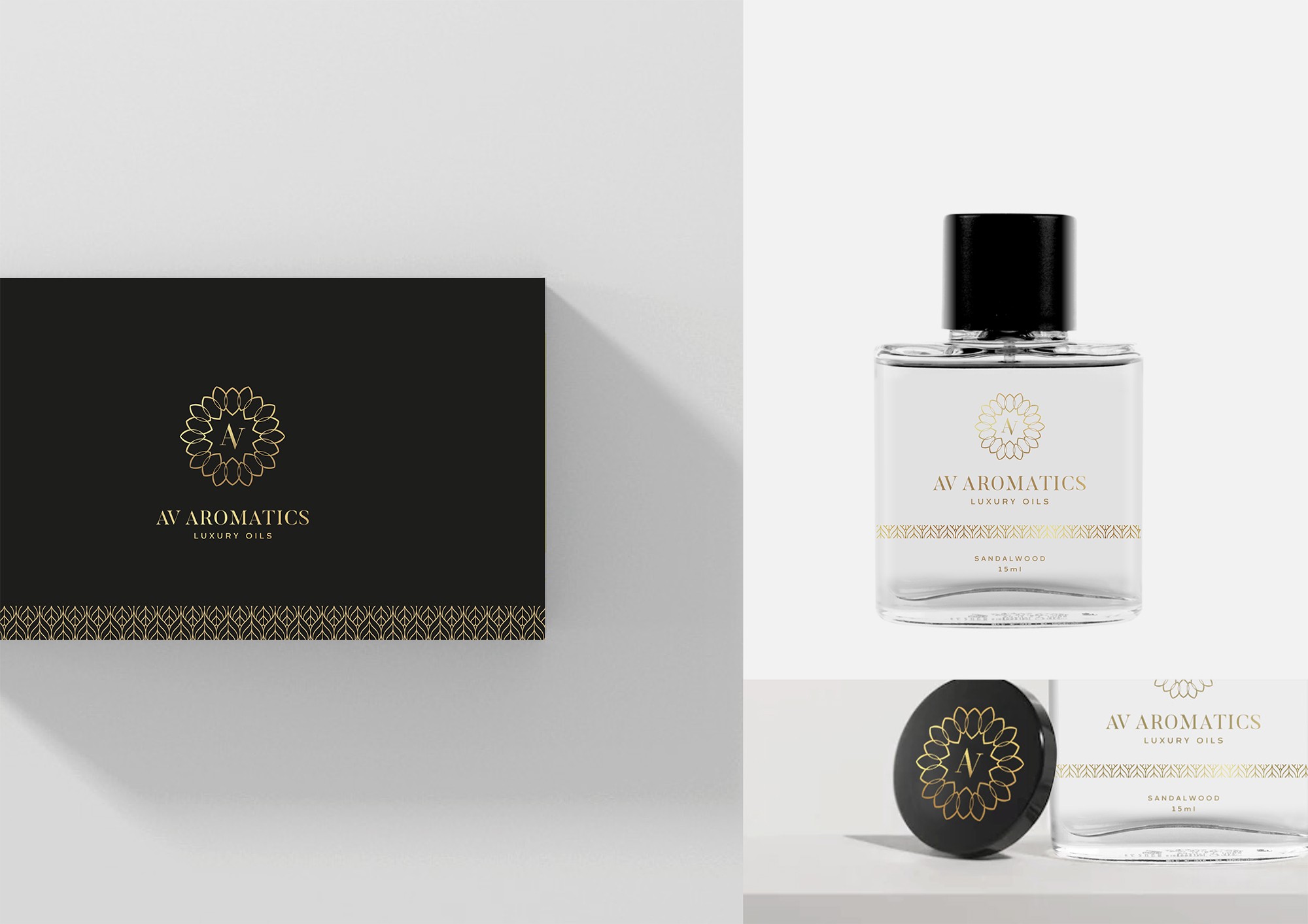 Perfume bottle & box