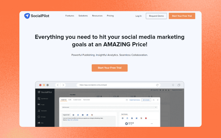SocialPilot homepage