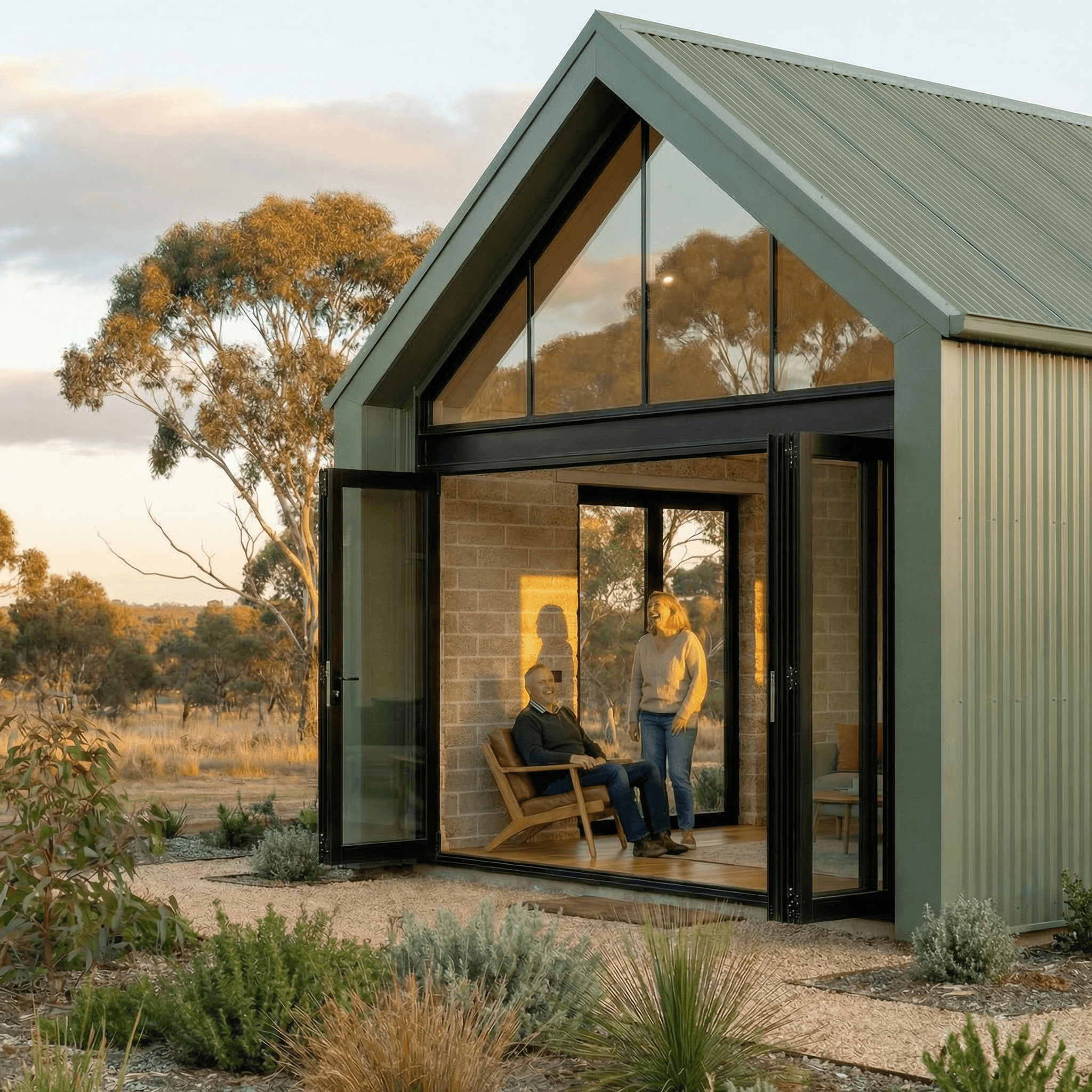 Shed House Australia showing how a shed house can be built with beautiful Respirabuilt Hempcrete blocks for a high-performance and comfortable home. 