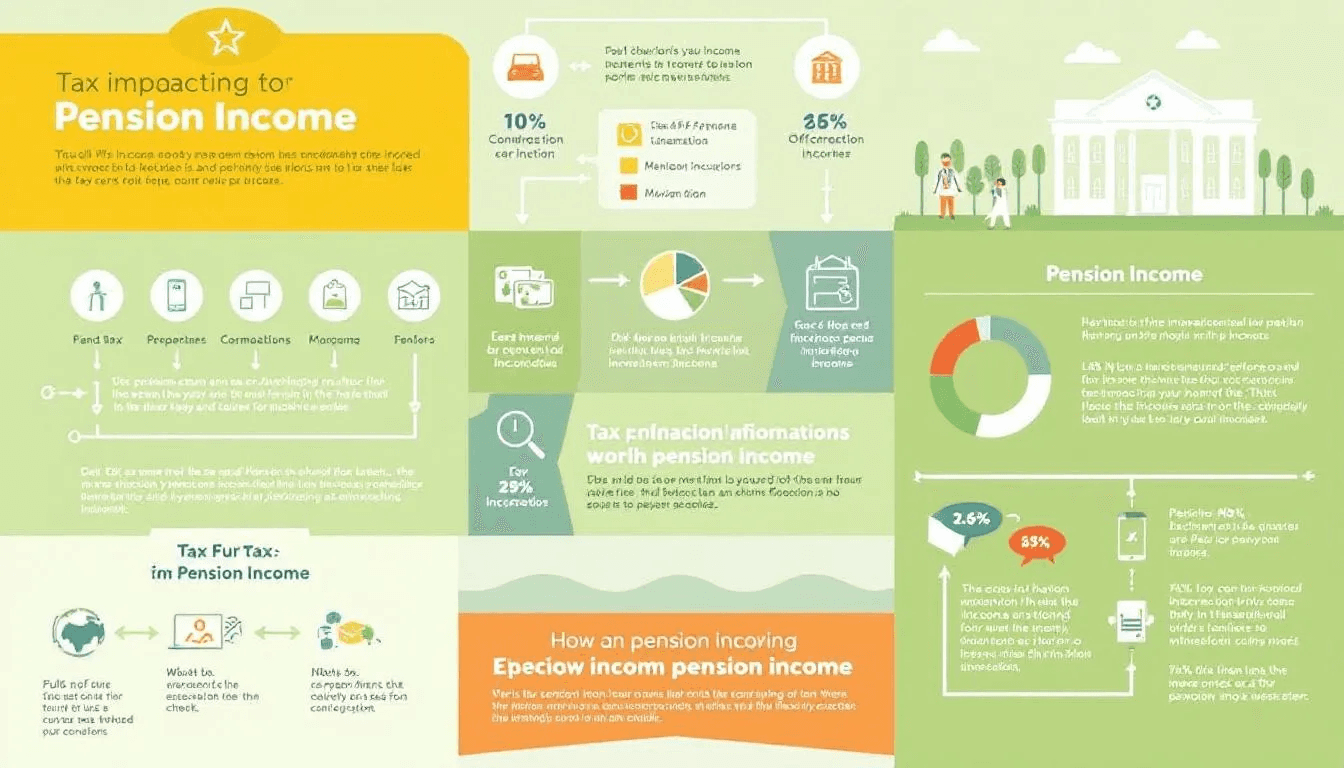 An infographic explaining pension income and its tax impact.