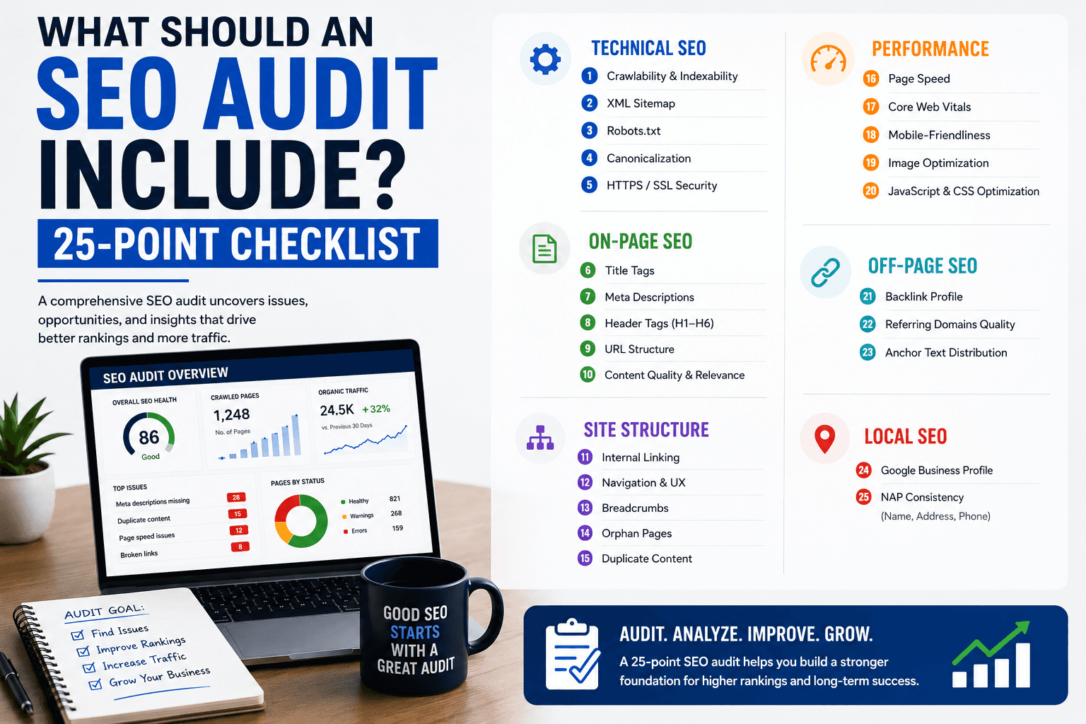 What Should an SEO Audit Include? 25-Point Checklist