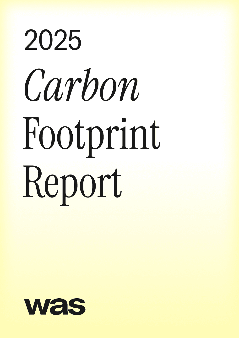 Umschlag des CO2-Fußabdruck-Berichts 2025