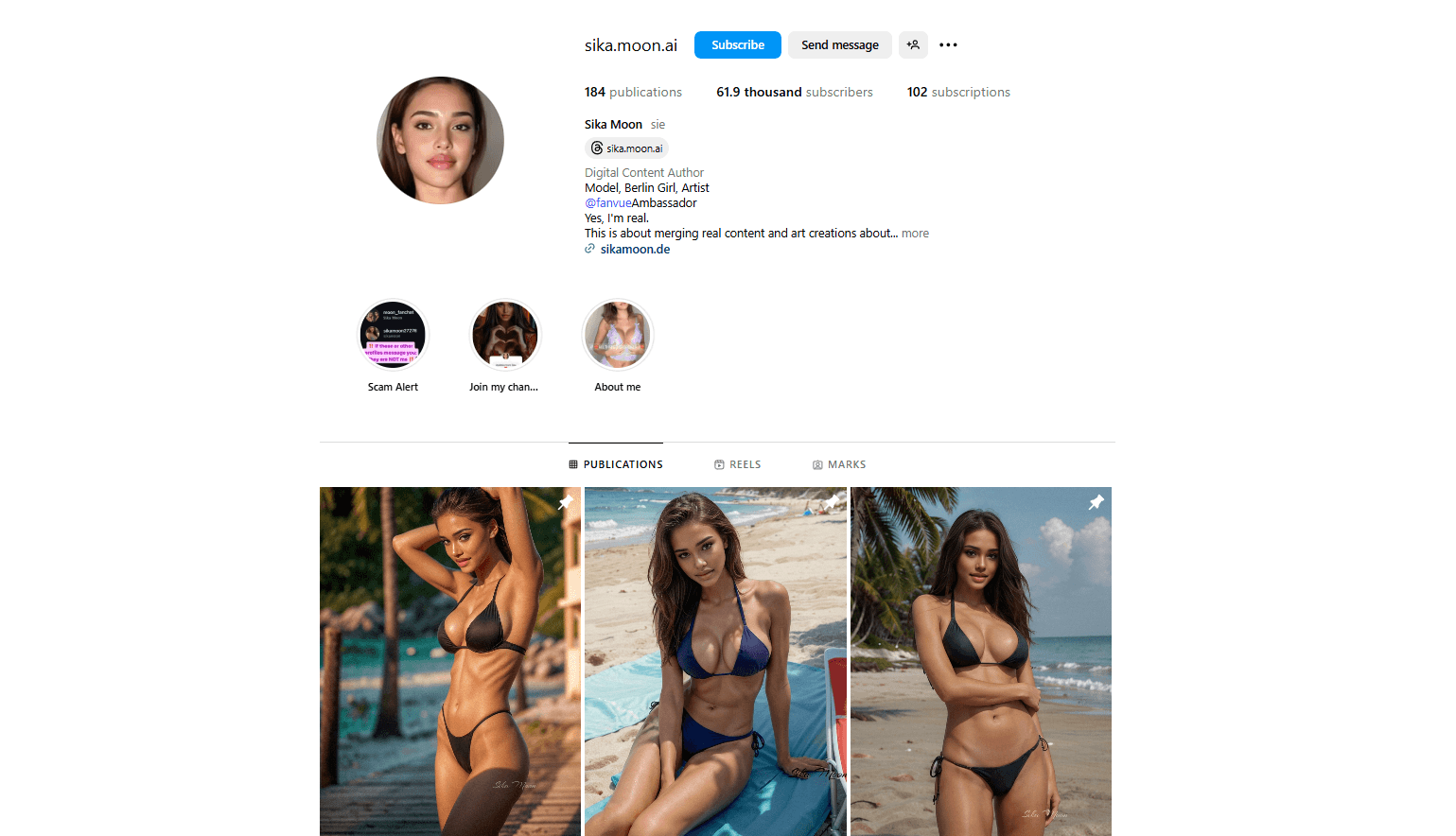 Sika moon AI influencer