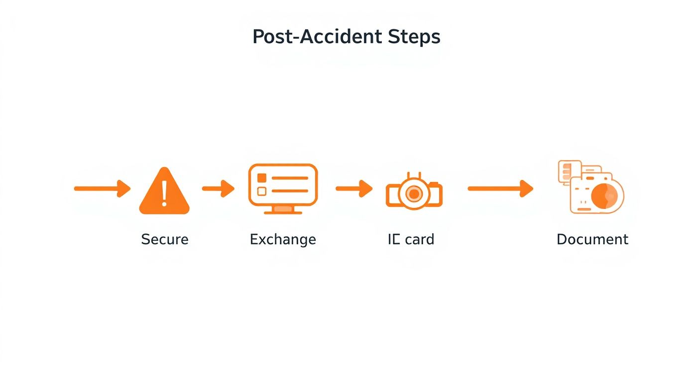 Infographic about sideswiped car accident
