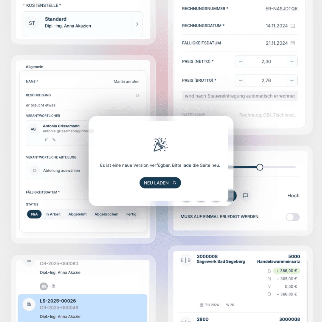 Screenshot von der ERP-Lösung balmung