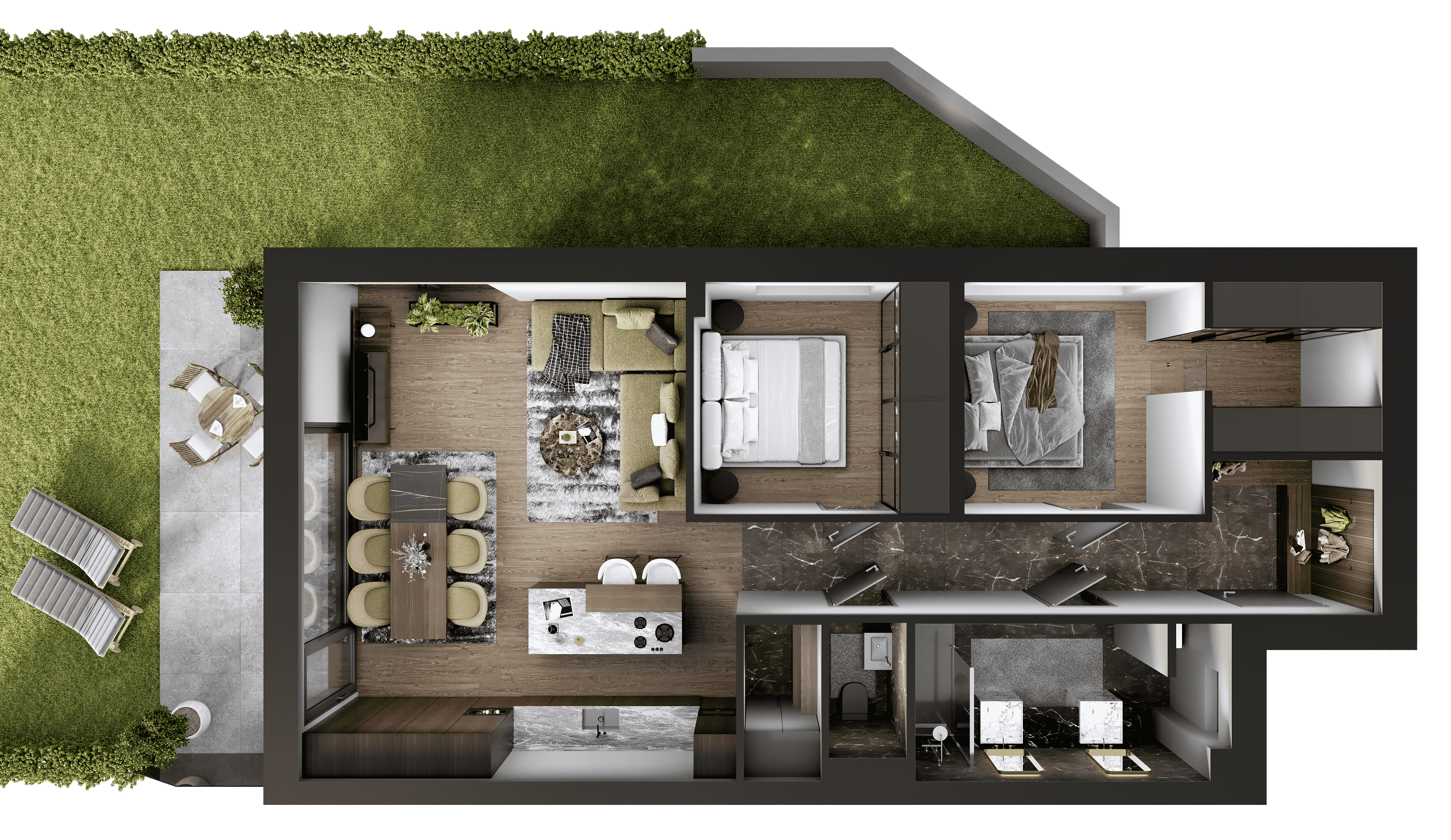 3D Grundriss einr Wohnung