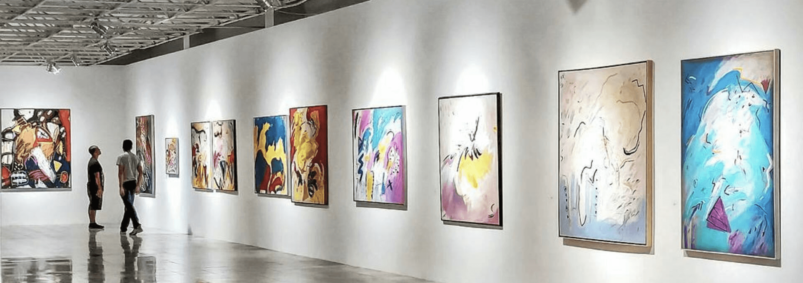 paintings in art gallery