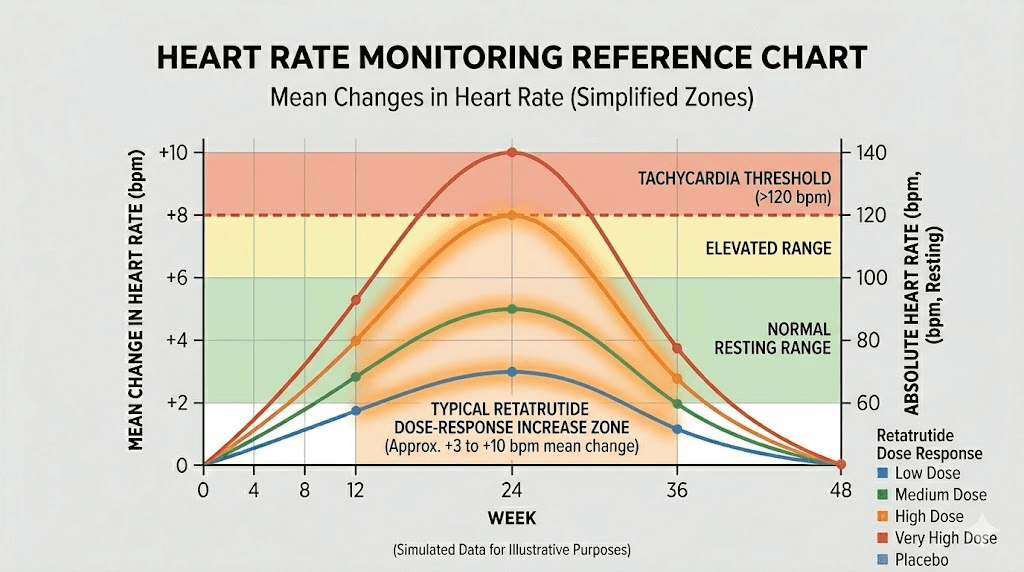 Heart rate zones and retatrutide typical increase range reference chart