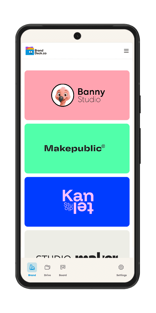 BrandDeck features brand managment tool mobile