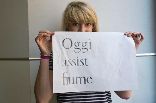 woman holding paper