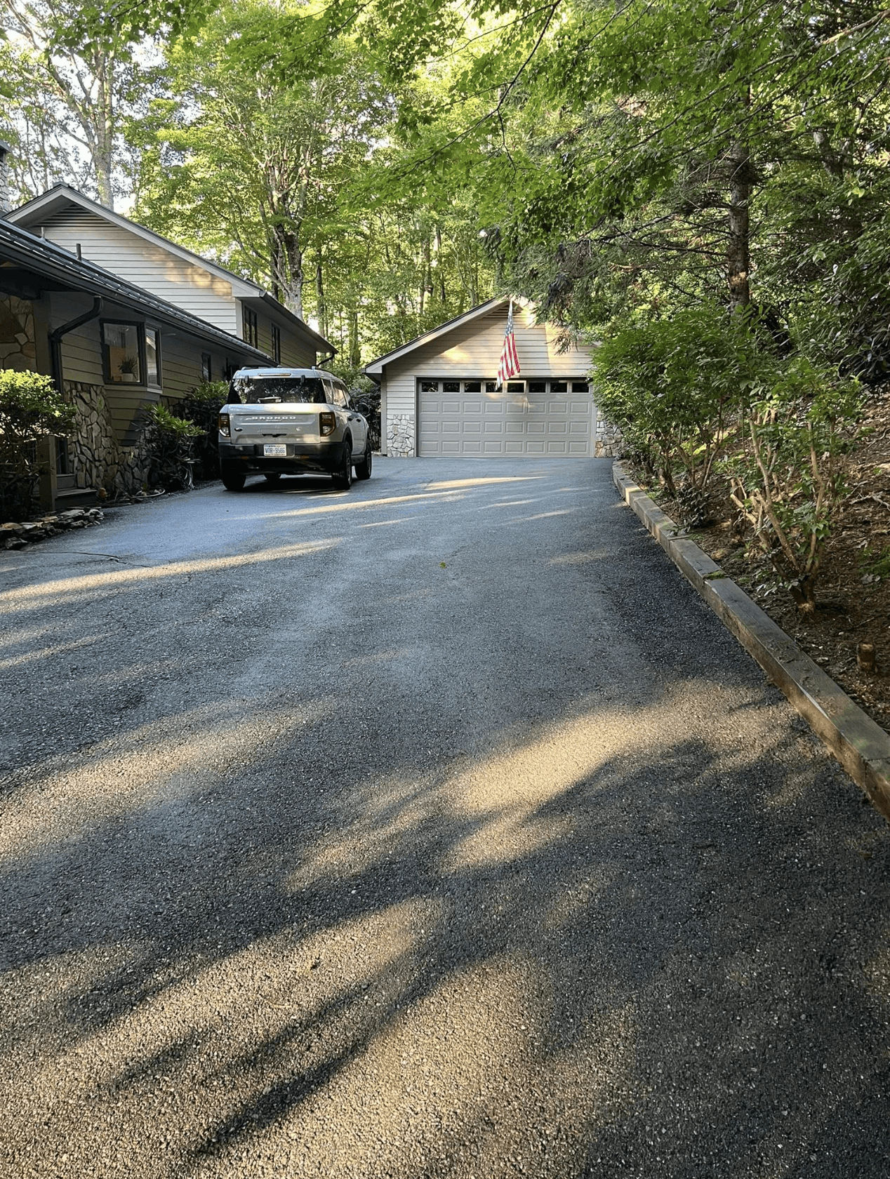 After driveway cleaning