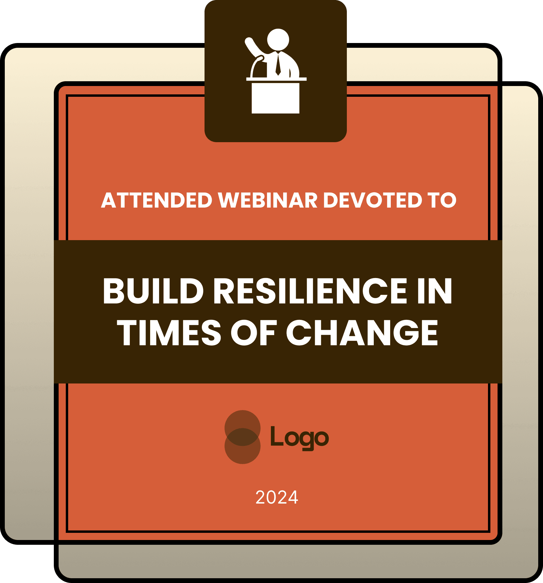 Wauld - Contemporary Appreciation Badge for Event Participation