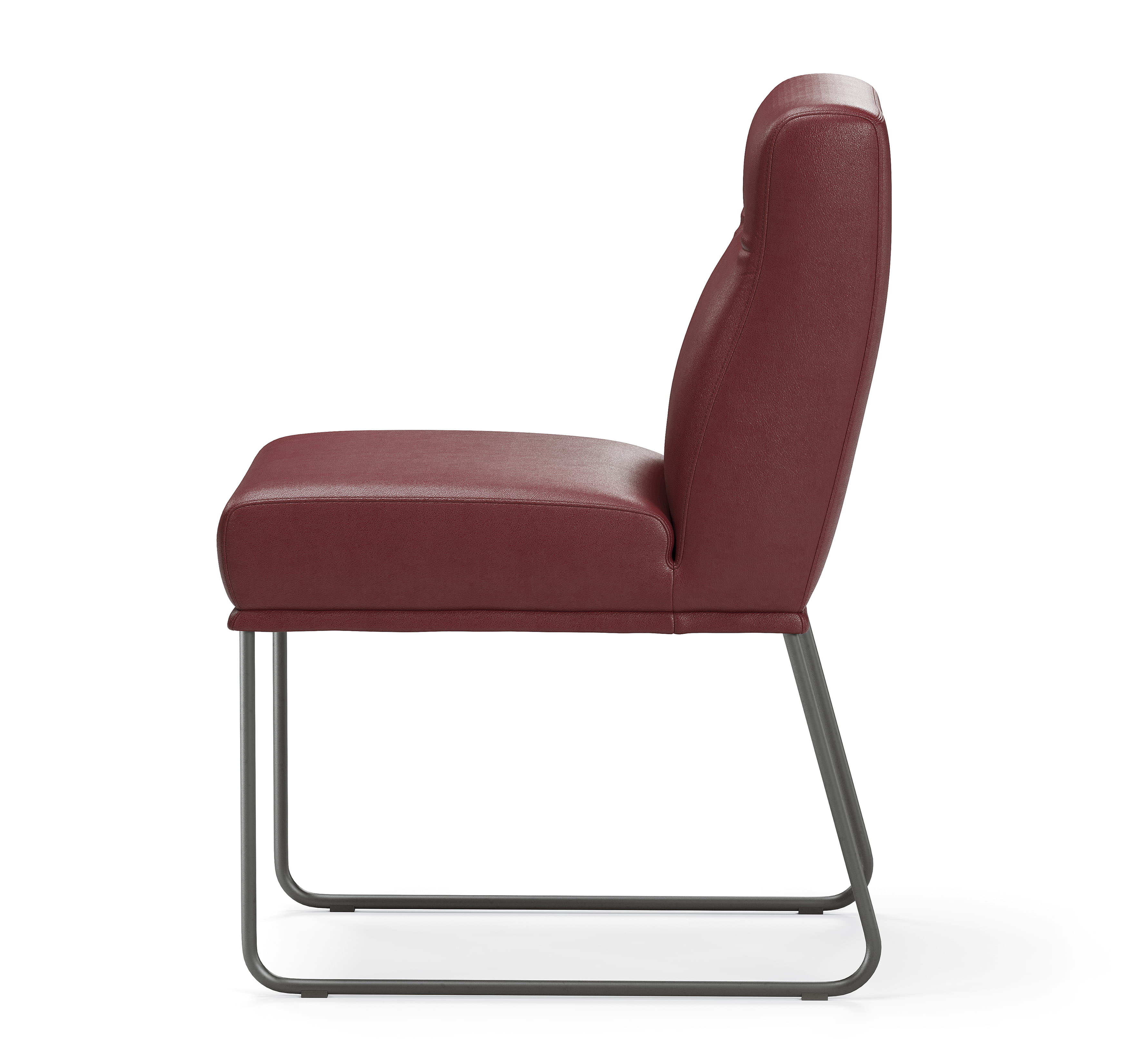 Dining chair with padded seat and backrest in modern design