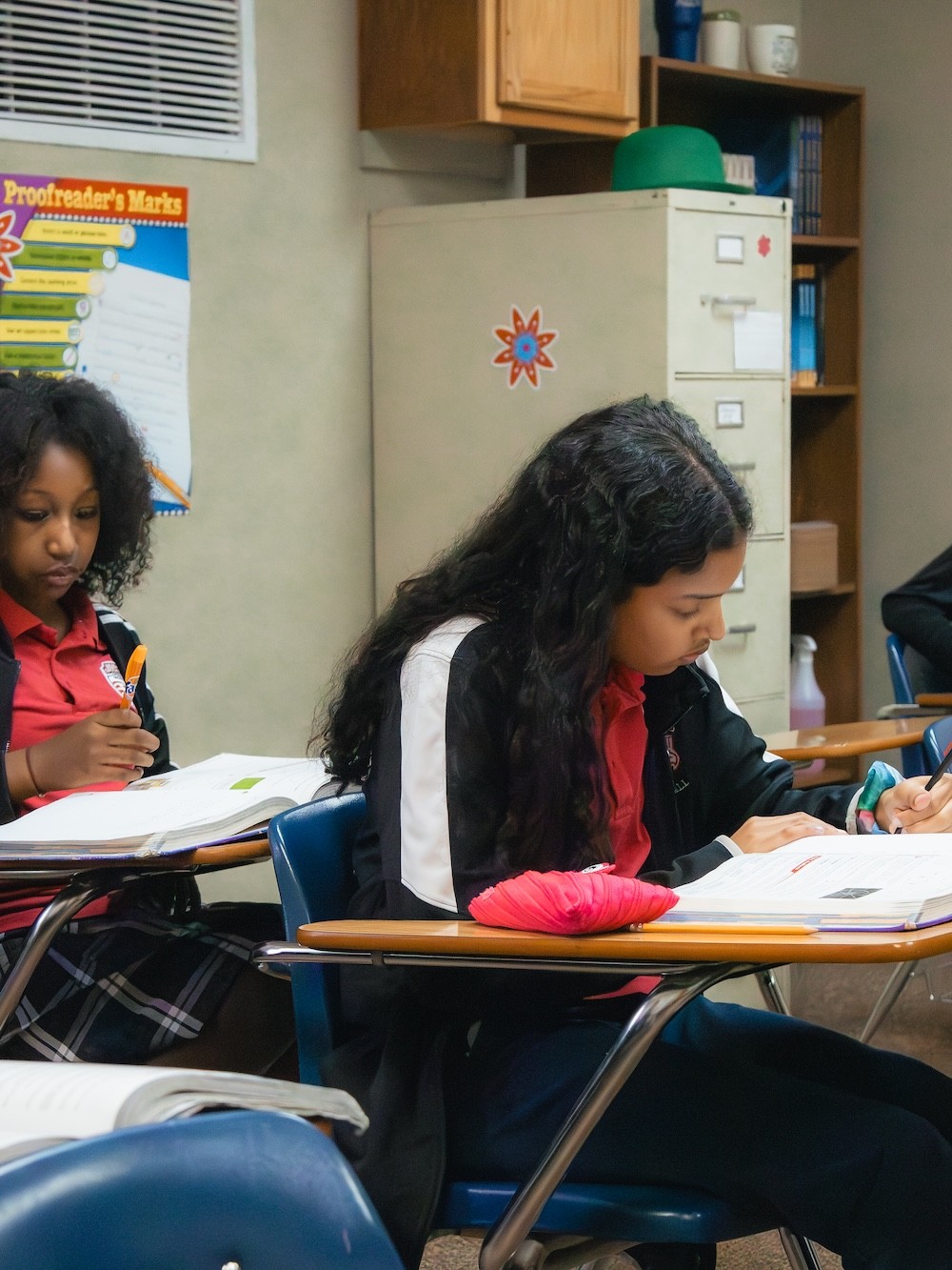 Students learning in the classroom