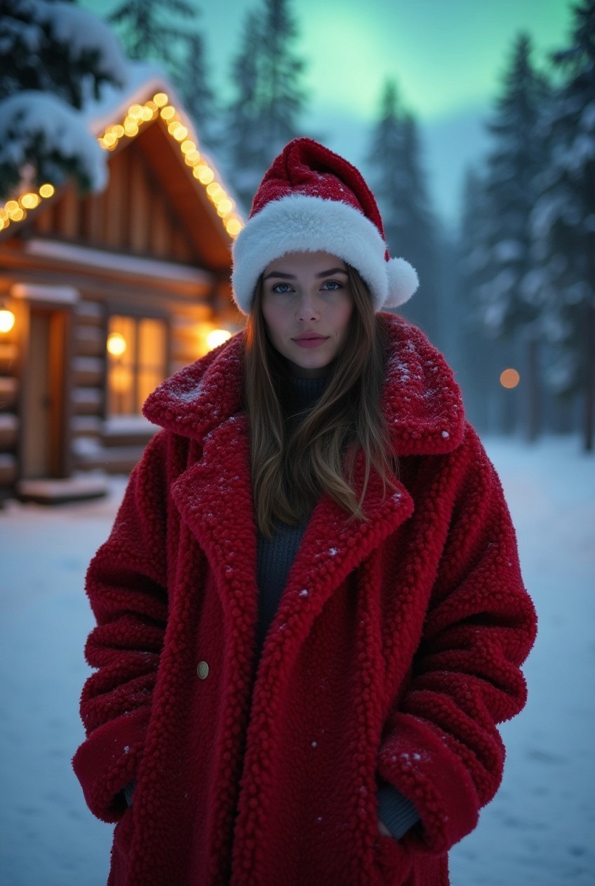 christmas girl outside