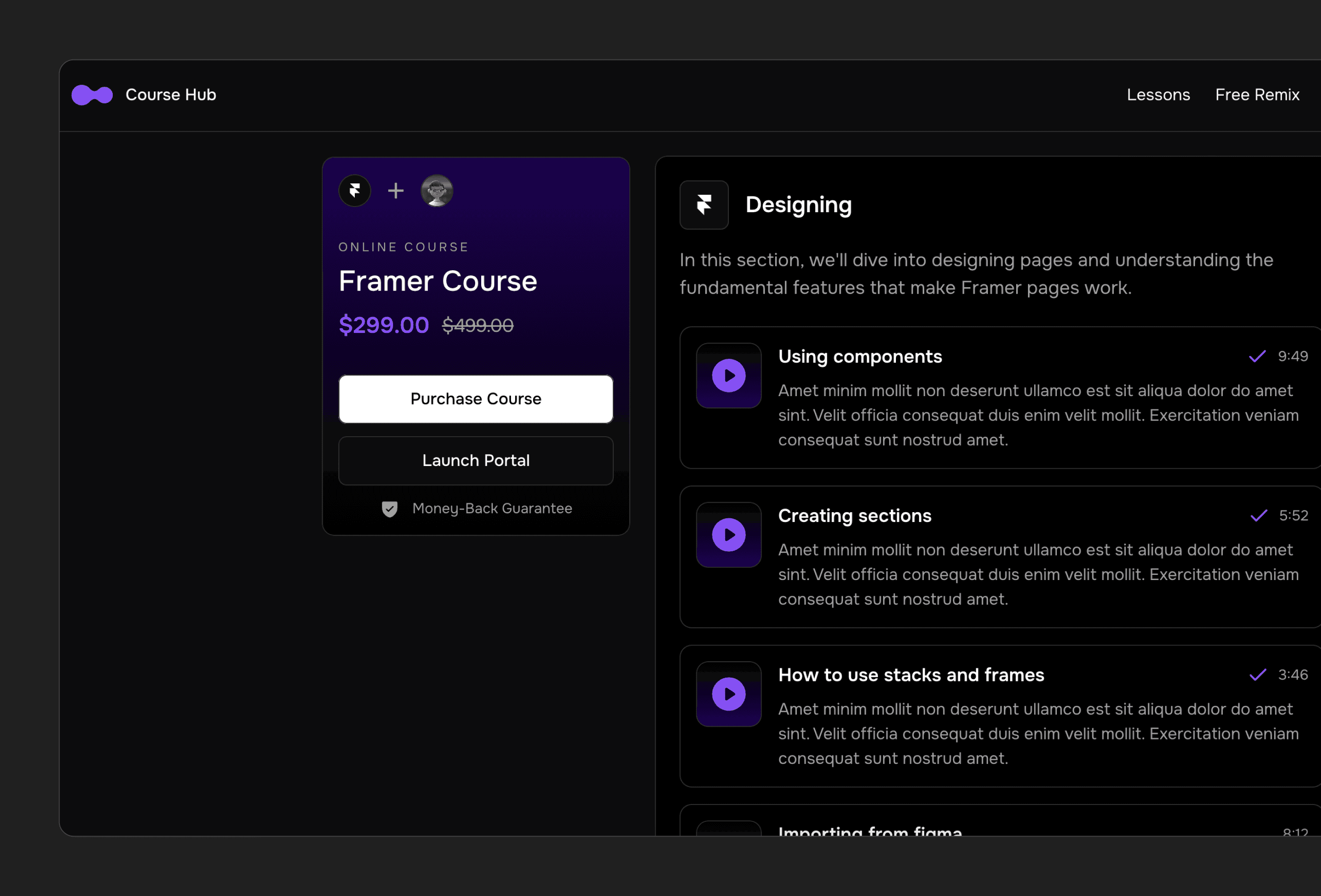 CourseHub — 极简现代教育培训网站设计灵感