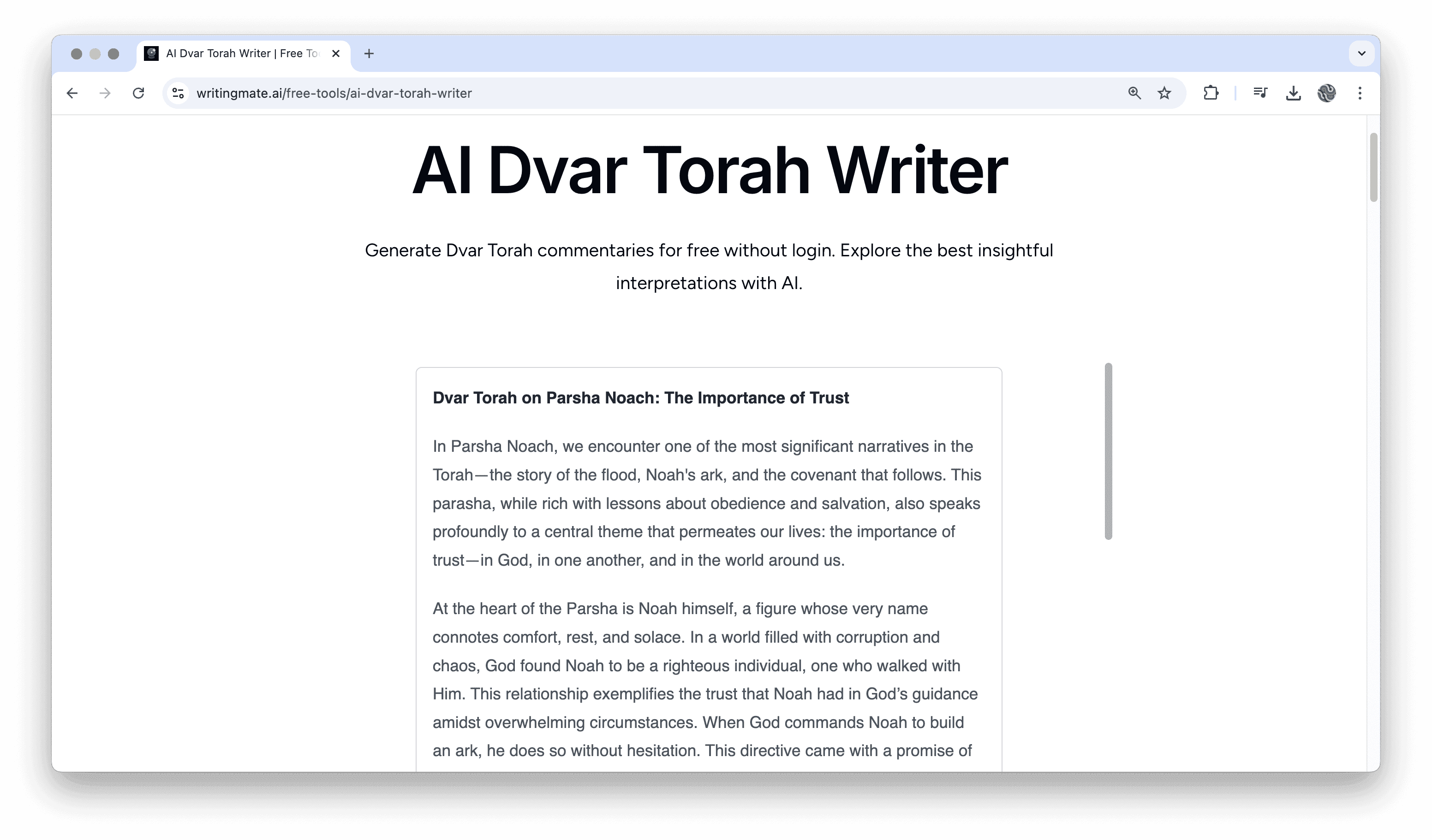 Dvar Torah ToolzFlow