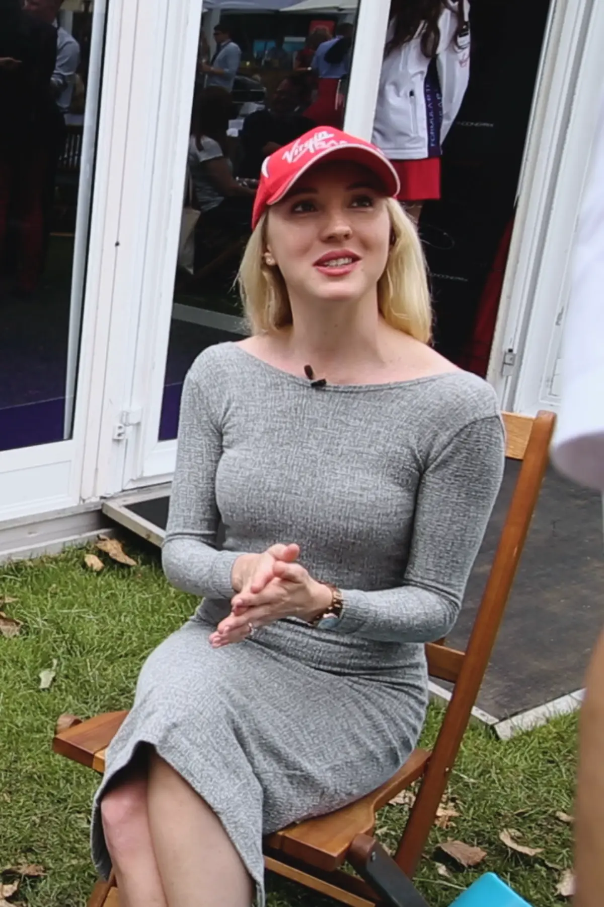 Agent Blonde speaking with Richard Branson during a filmed interview