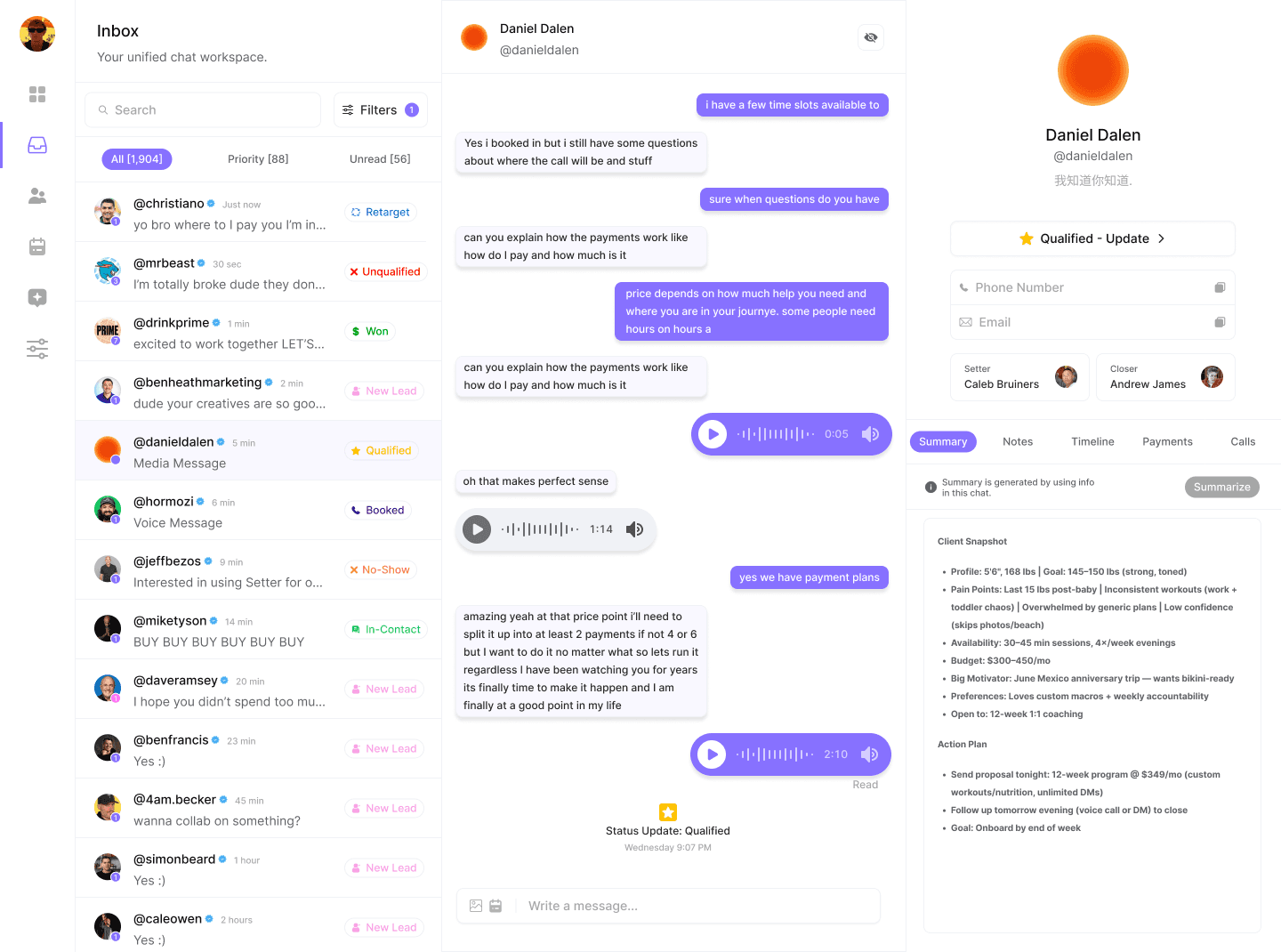 Business dashboard showing revenue, deals, customer list, growth chart, and new activity. 
