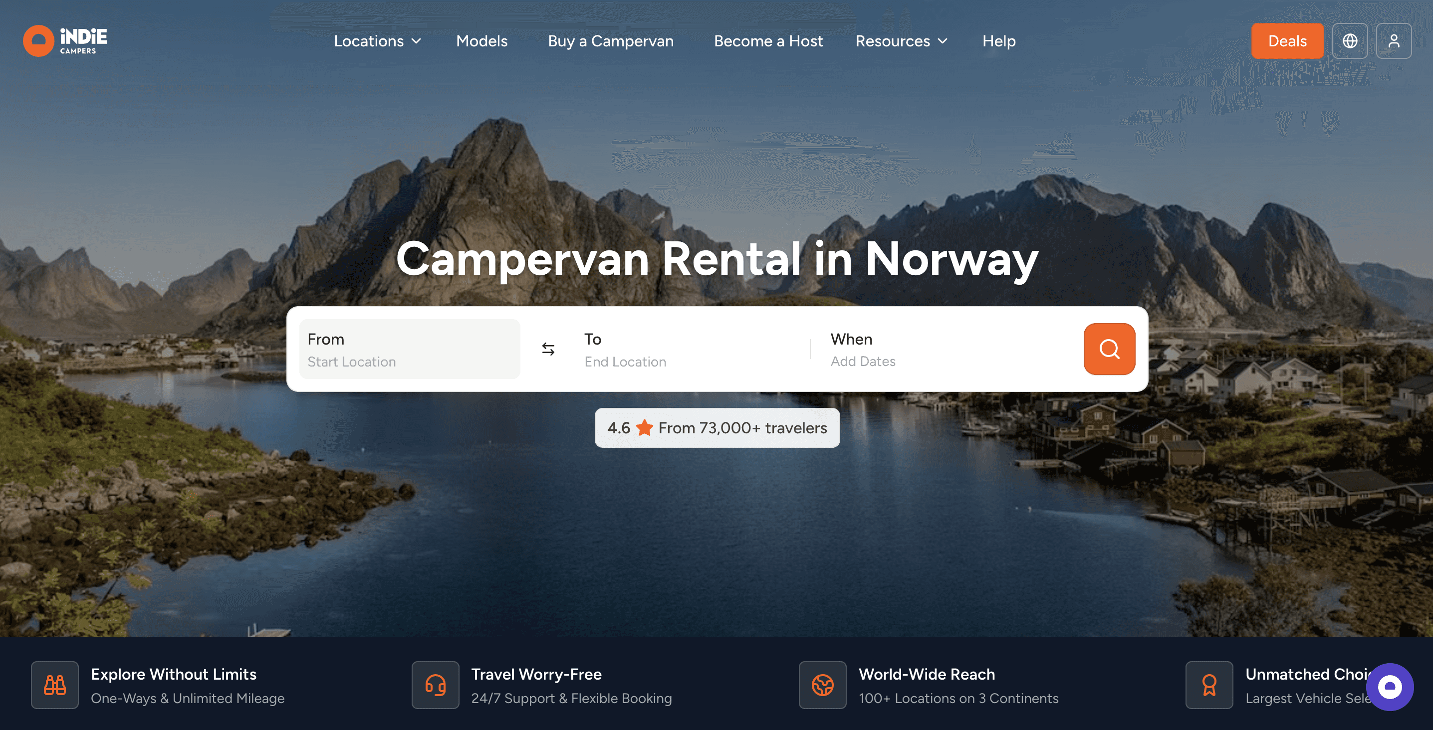 Location page — before optimization