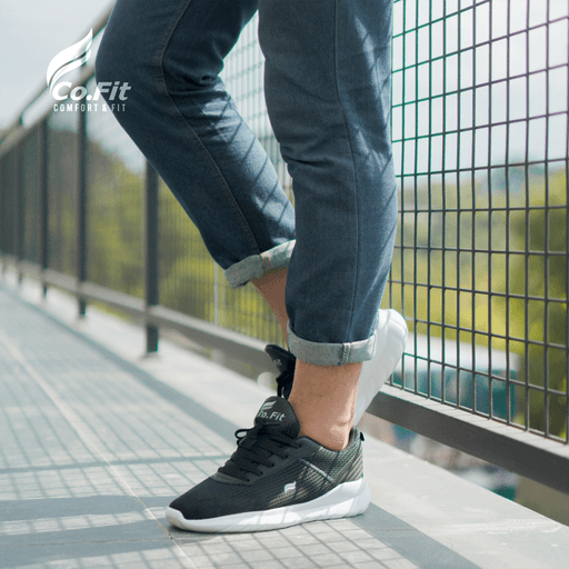 Rear view of black car
