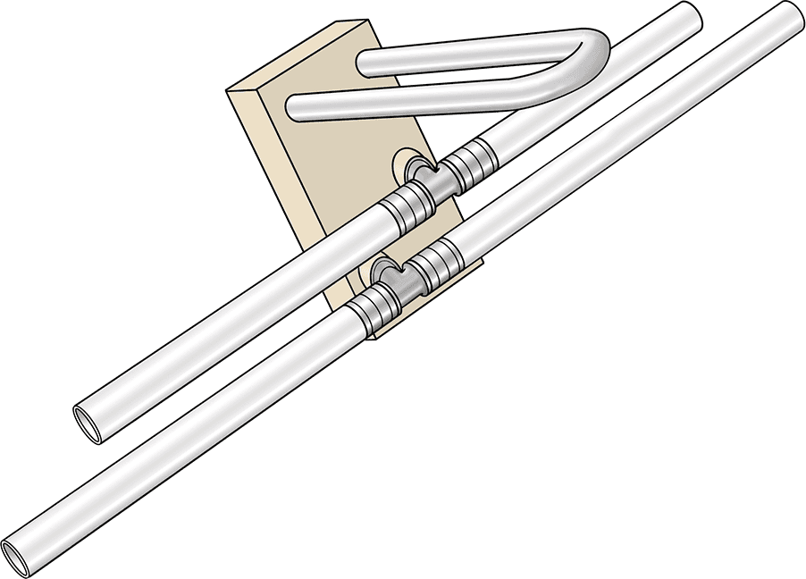 KE KELIT Inbouwbocht tbv radiator 20x20, onderaansluiting