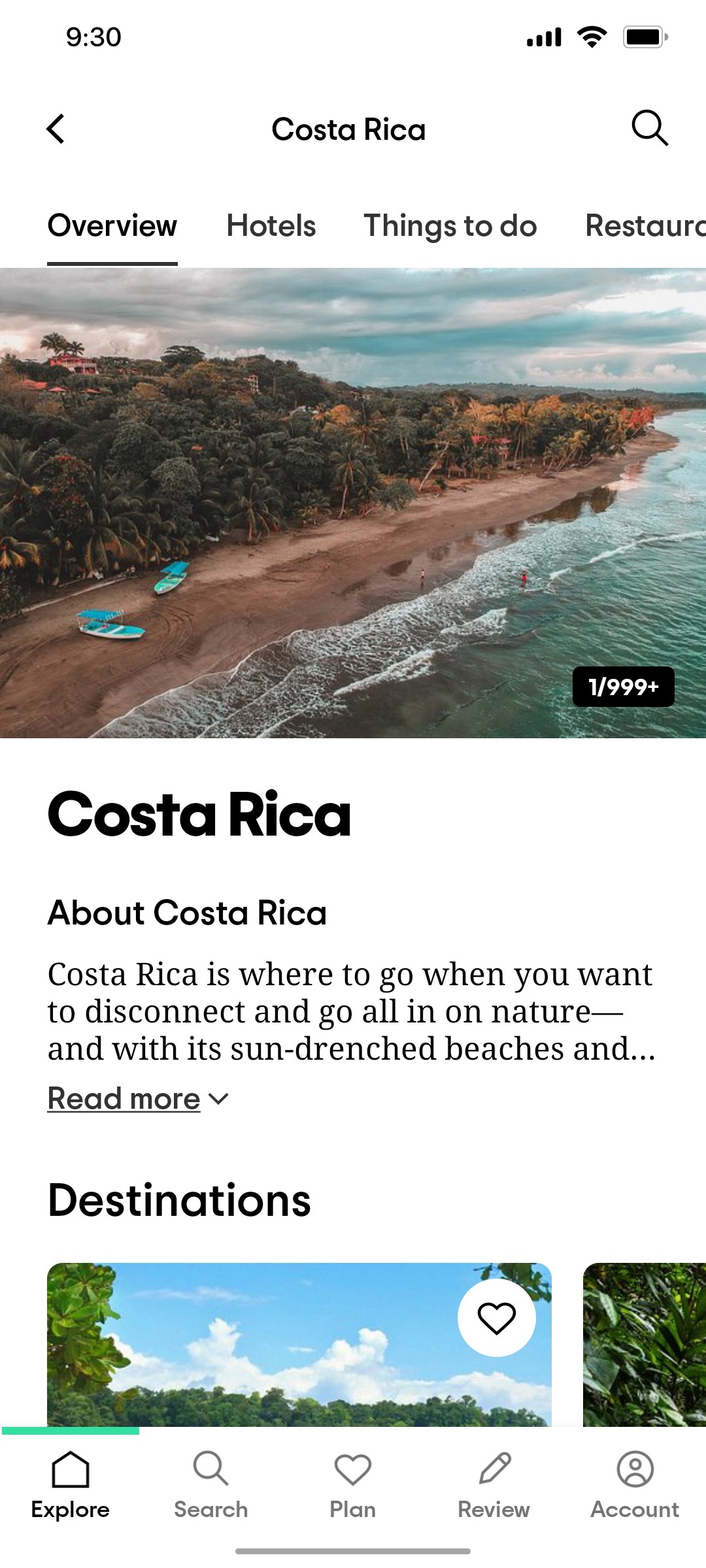 Tripadvisor Overview Page Screen