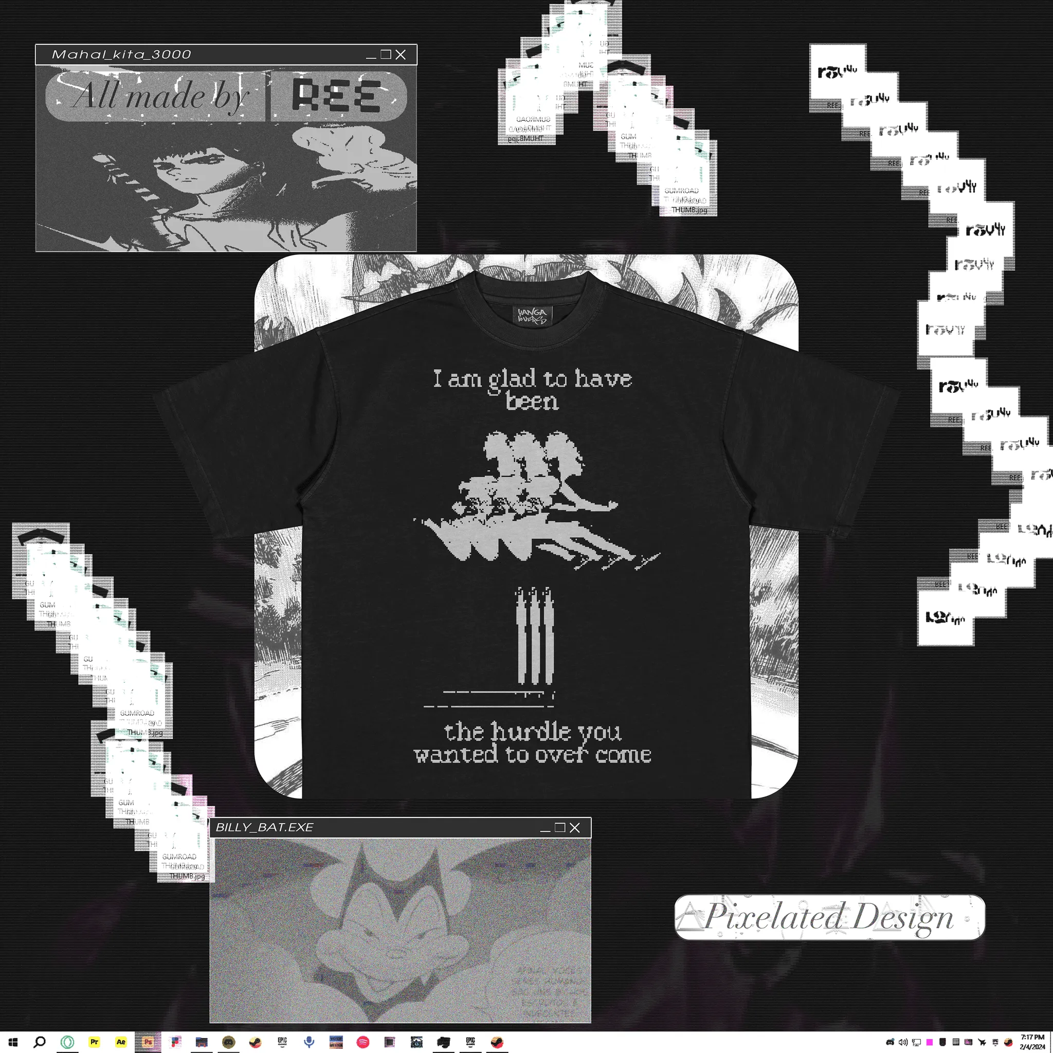 Black and white wave