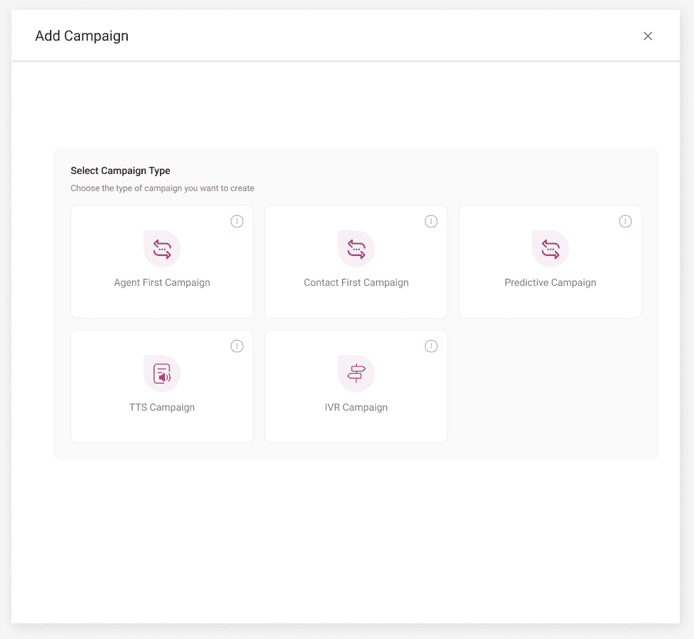 Choose campaign type