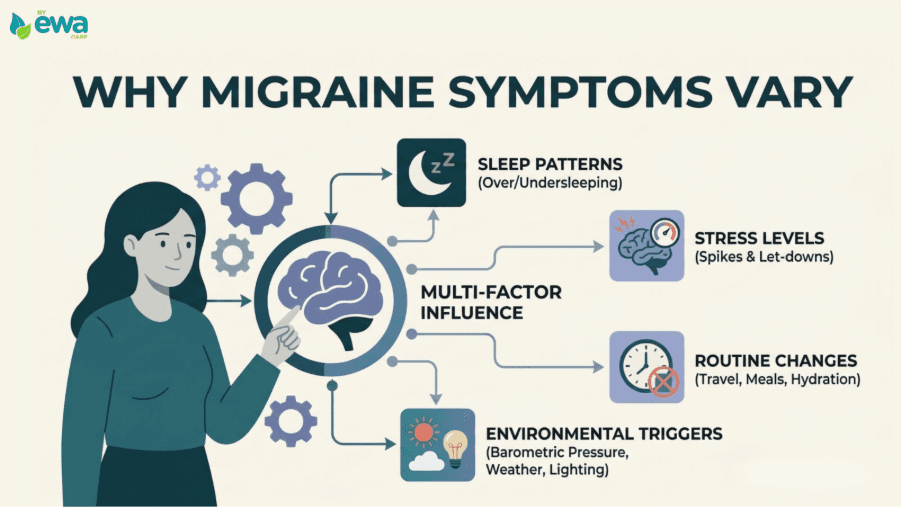 Common triggers behind recurring migraine symptoms