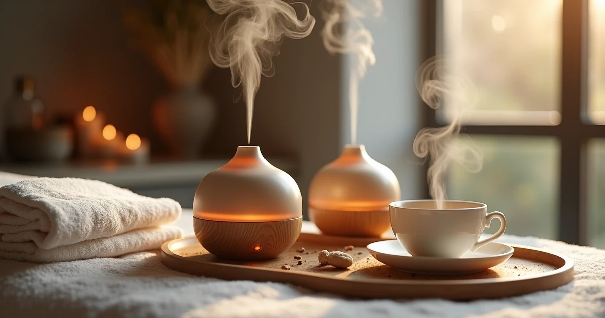 Detalhes de experiência sensorial em salão de beleza