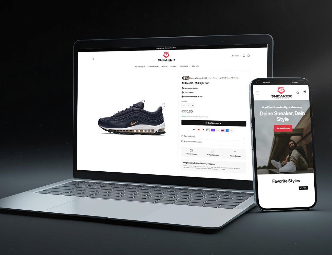 bythiede. Sneaker Therapist Shopify Design