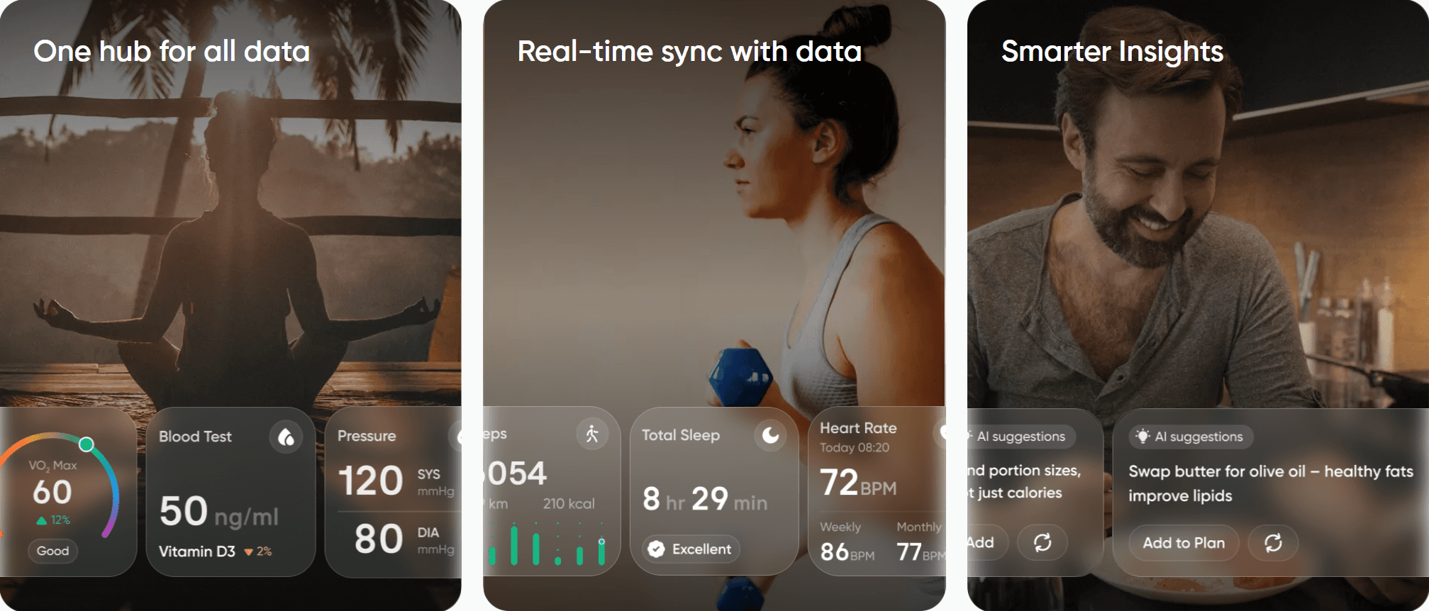 Representation of Neura's supplement and vitamin tracking features