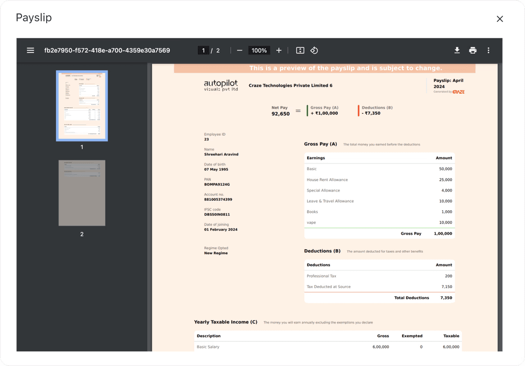 actual payroll process