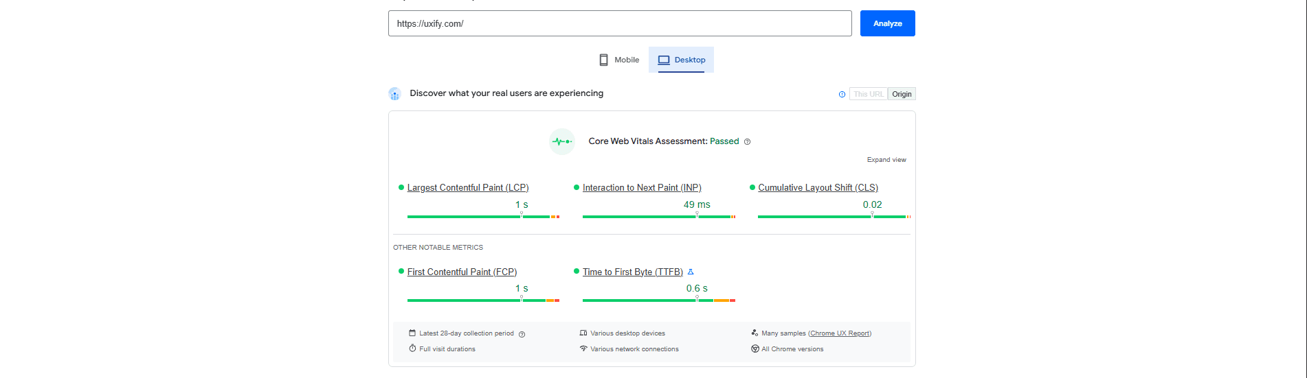 PSI results from field data