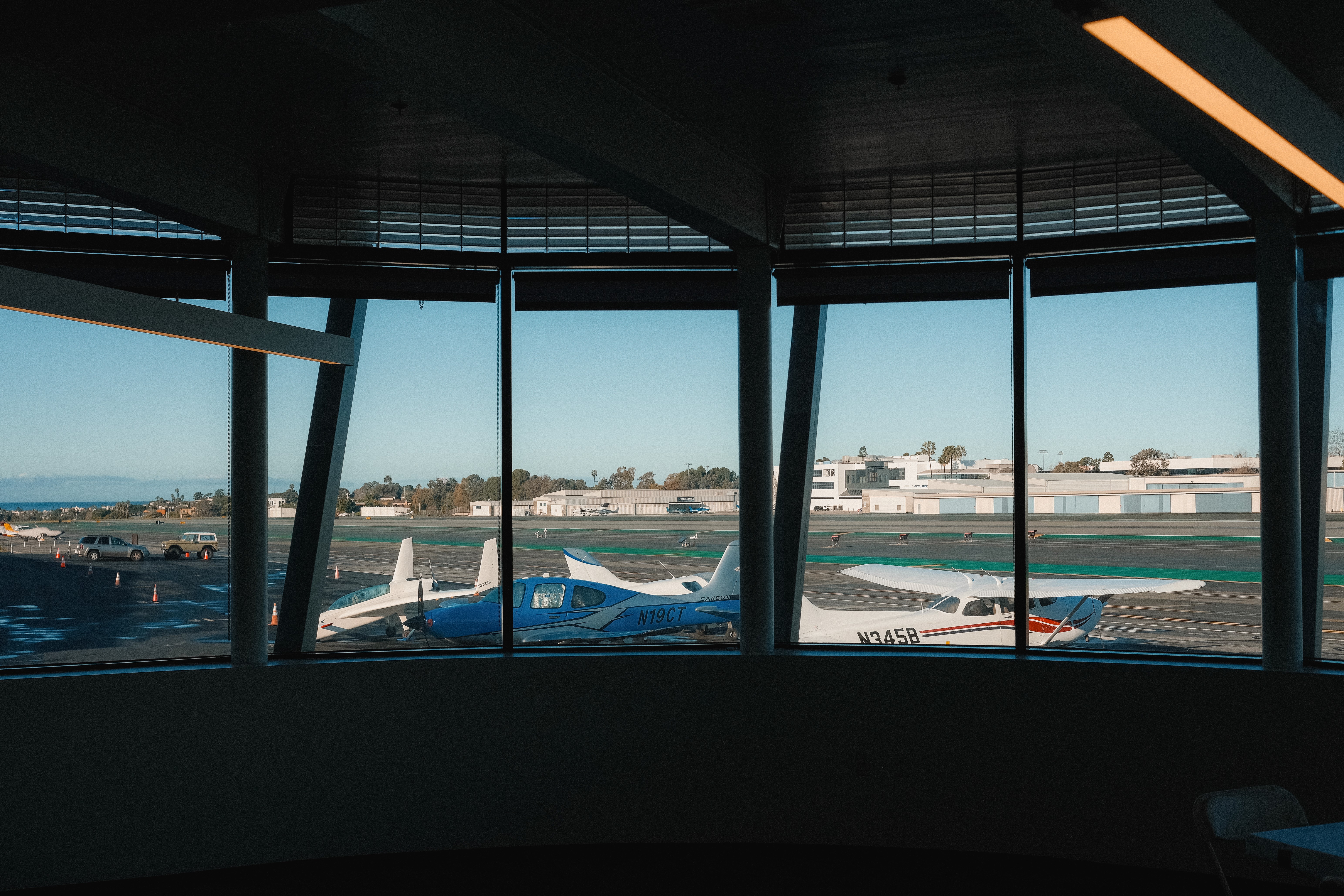 View from inside the Santa Monica Airport Admin Building