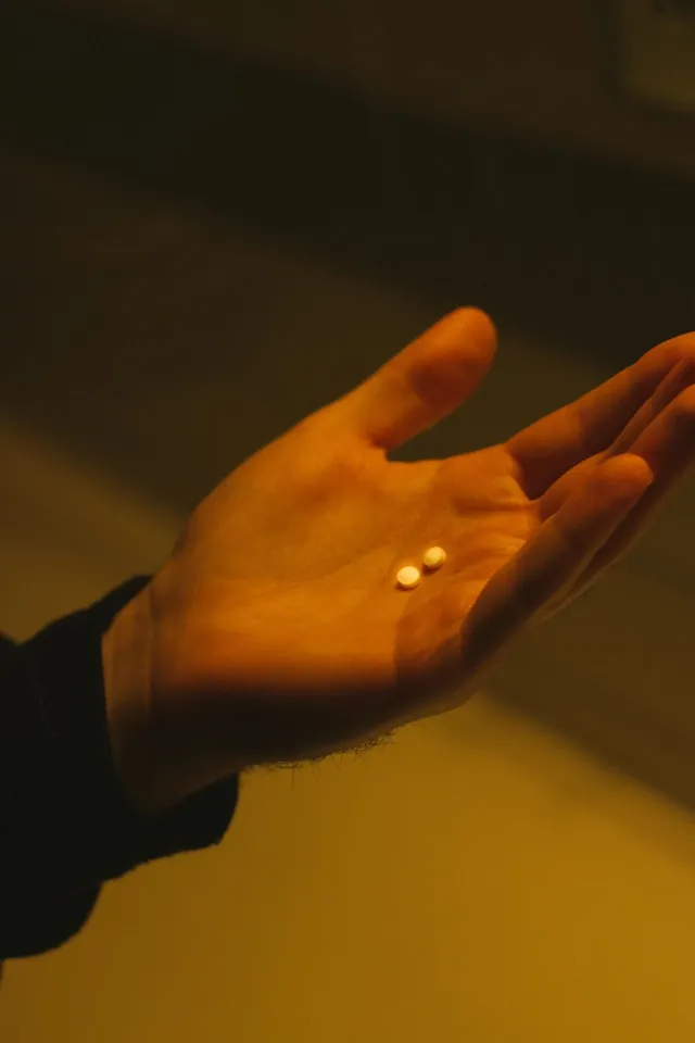 Melatonin in a human's hand