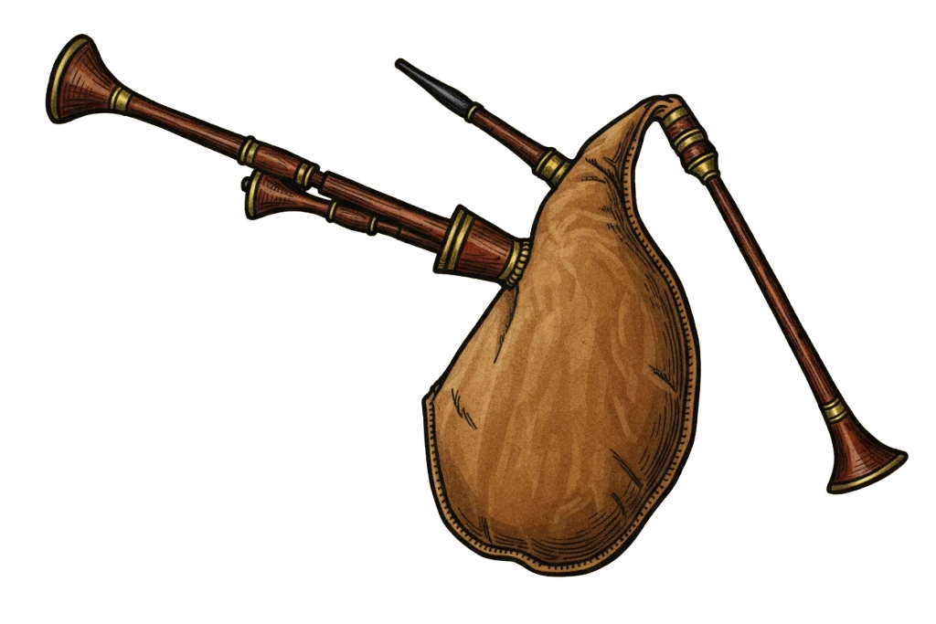 un dessin de cornemuse