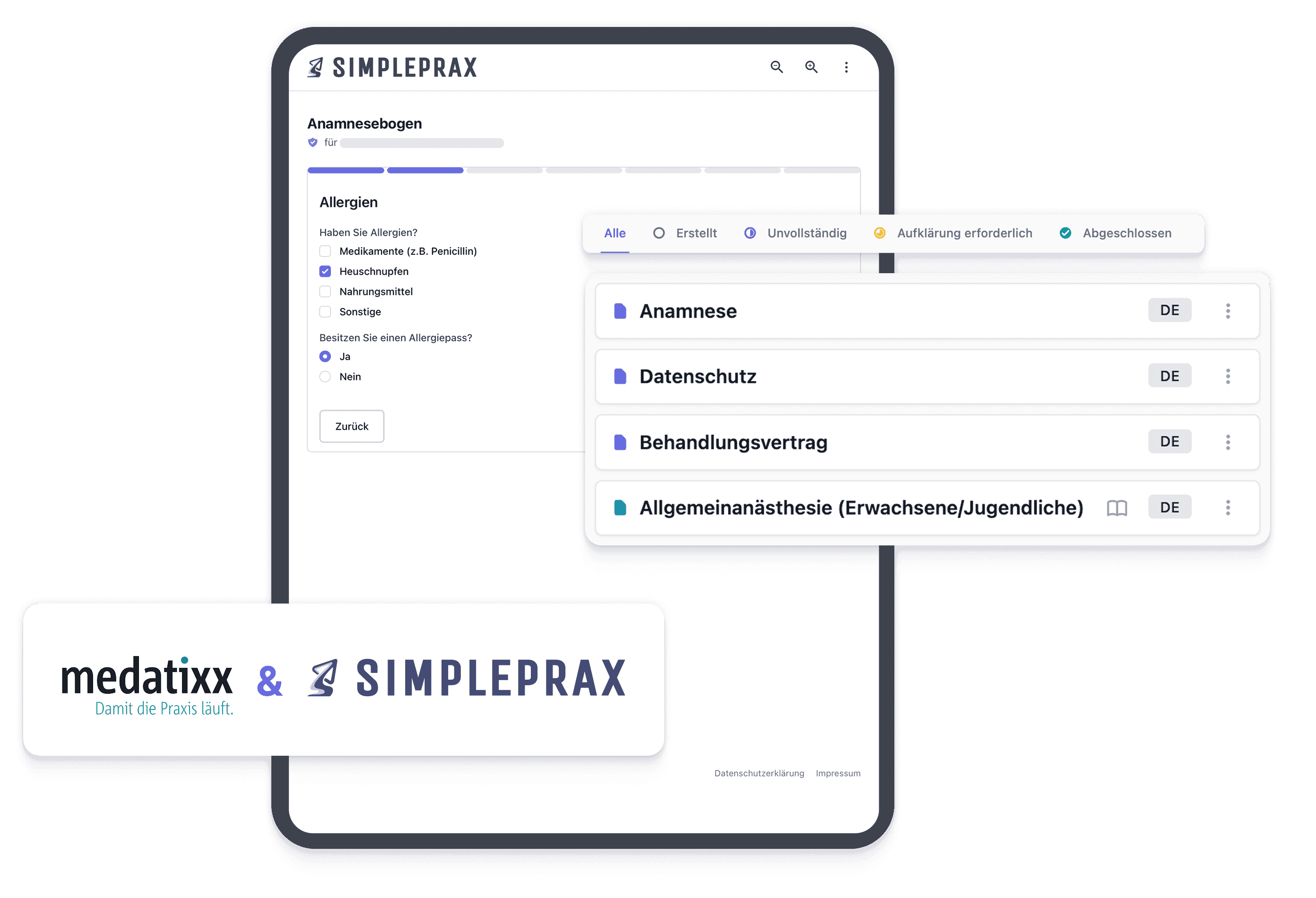 Einblick in die Simpleprax Software und ihre Anwendungsfälle in Kooperation mit Medatixx