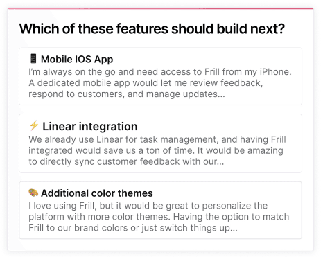 feature survey
