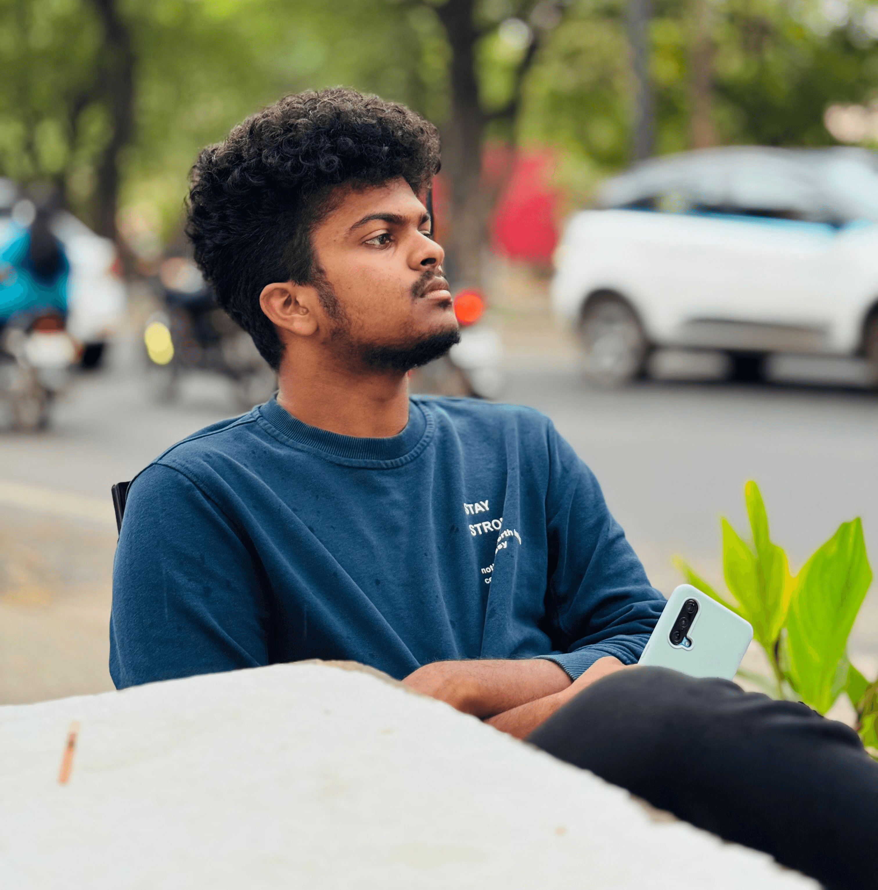 Portrait of a young man with a beard