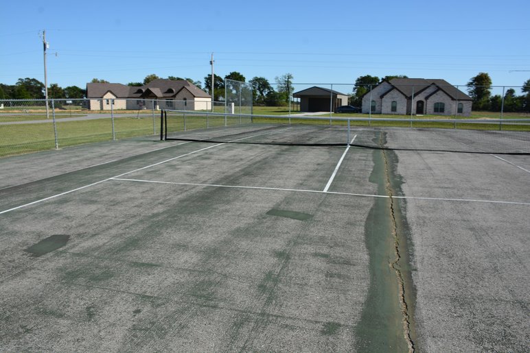 Tennis Court with visible cracks